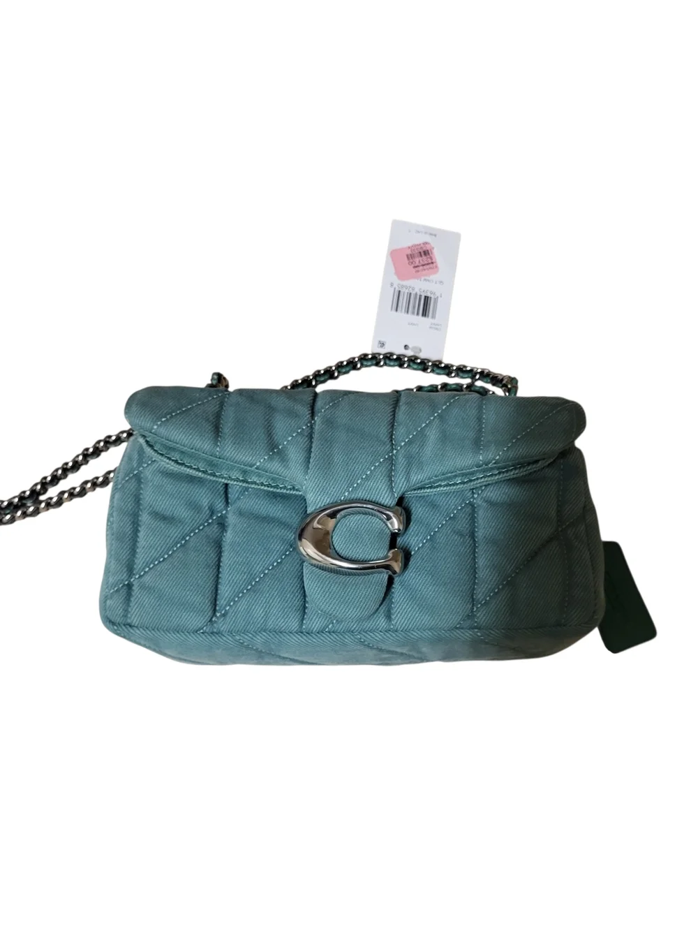 COACHQuilted Tabby Mini Denim Shoulder Bag - Picture 2 of 8